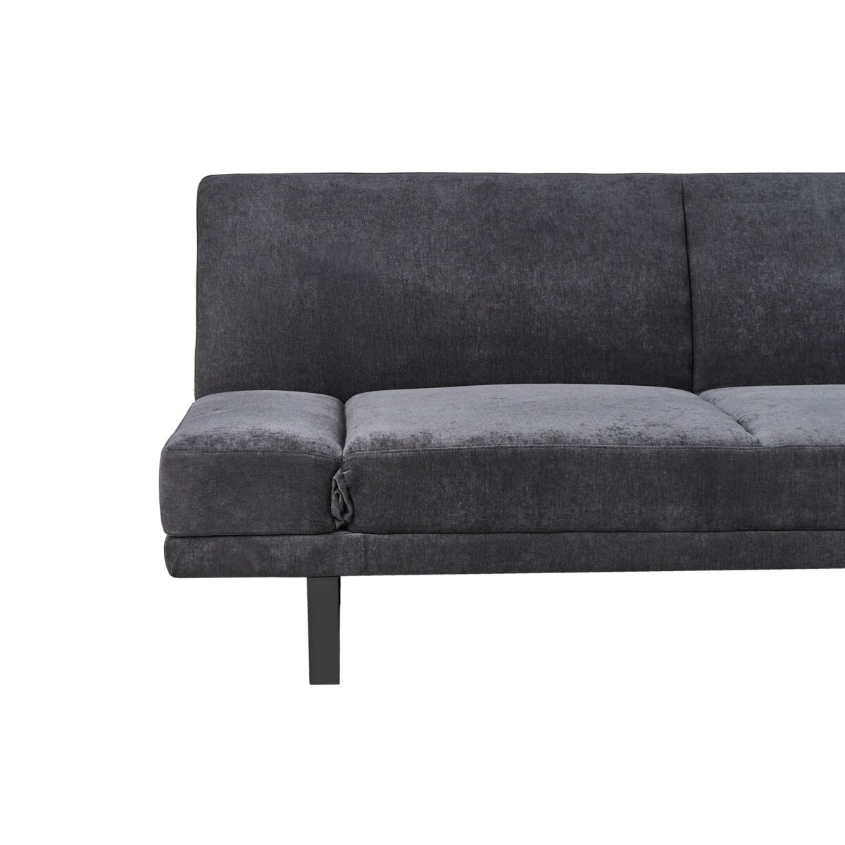 Sofa rozkładana dla 2 osób YORK Szenil Czarny