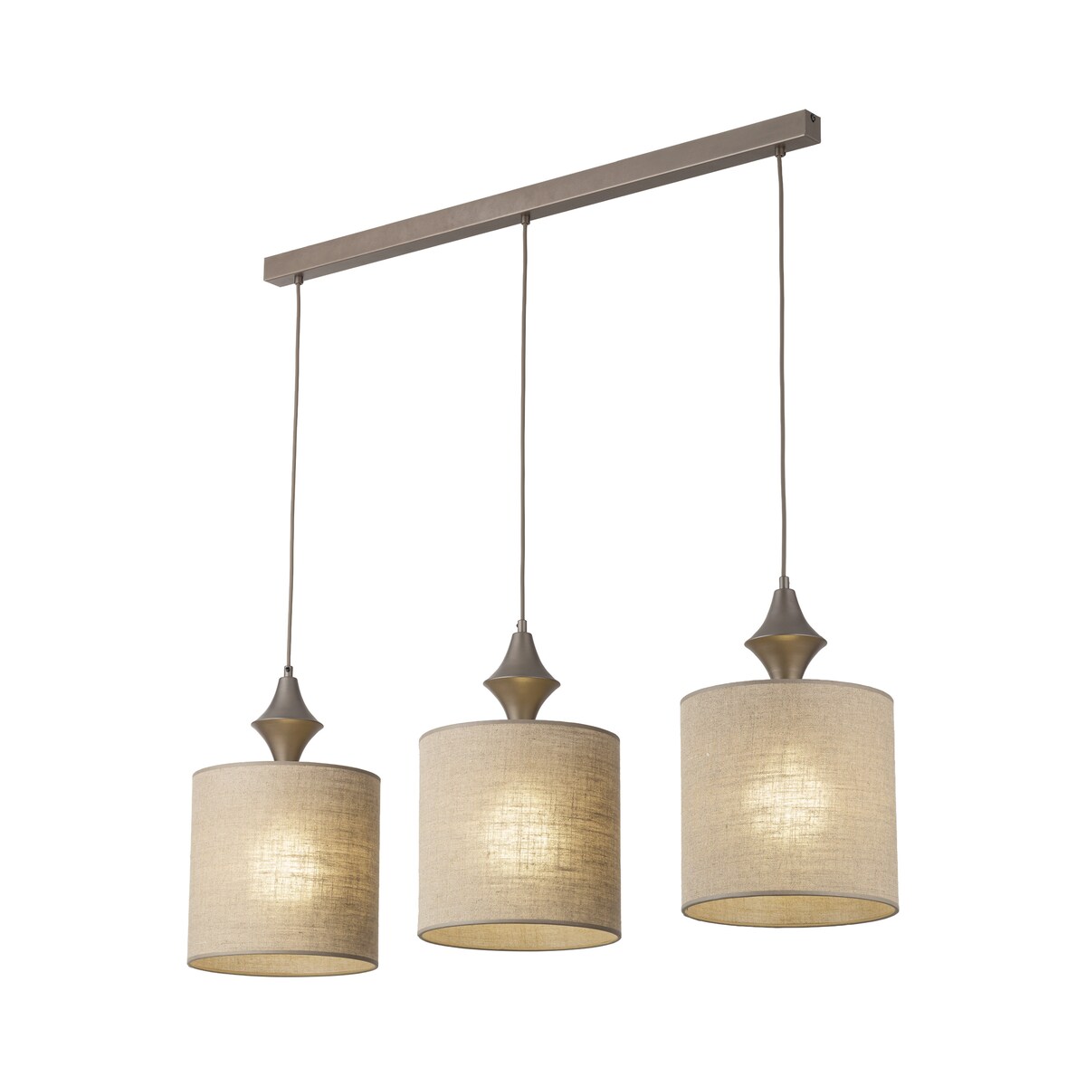 Lampa wisząca TK Lighting AMURA NEW BROWN 11440 3xE27 brązowa regulowana loftowa do salonu, jadalni i kuchni