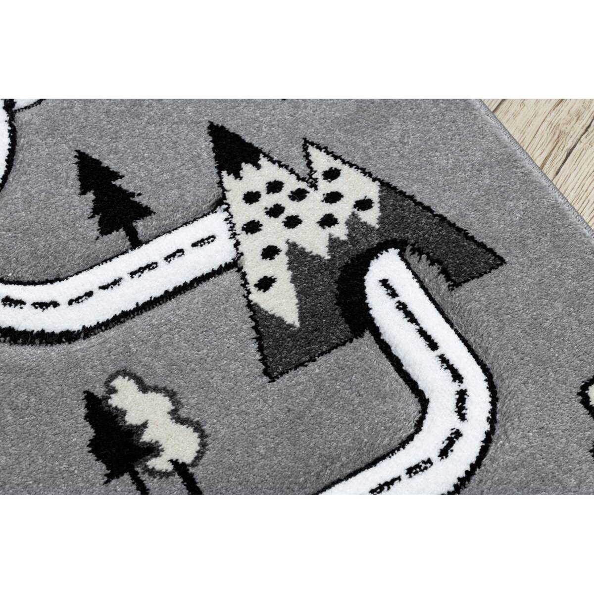 Dywan PETIT TOWN MIASTO ULICE szary 120x170 cm