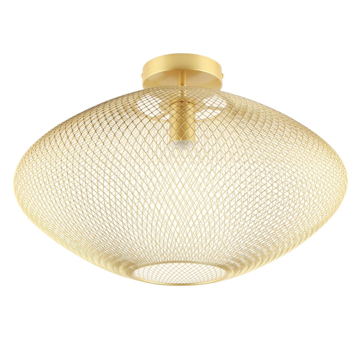 Przysufitowa lampa druciana Orion A8193 Zumaline do przedpokoju metal złoto