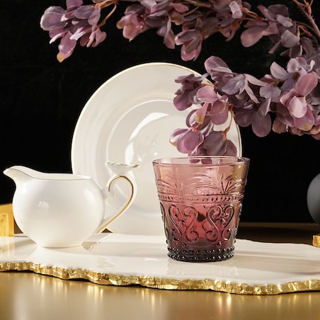 VILLA ITALIA Szklanka purpurowa 250 ml 9 cm FIORINO