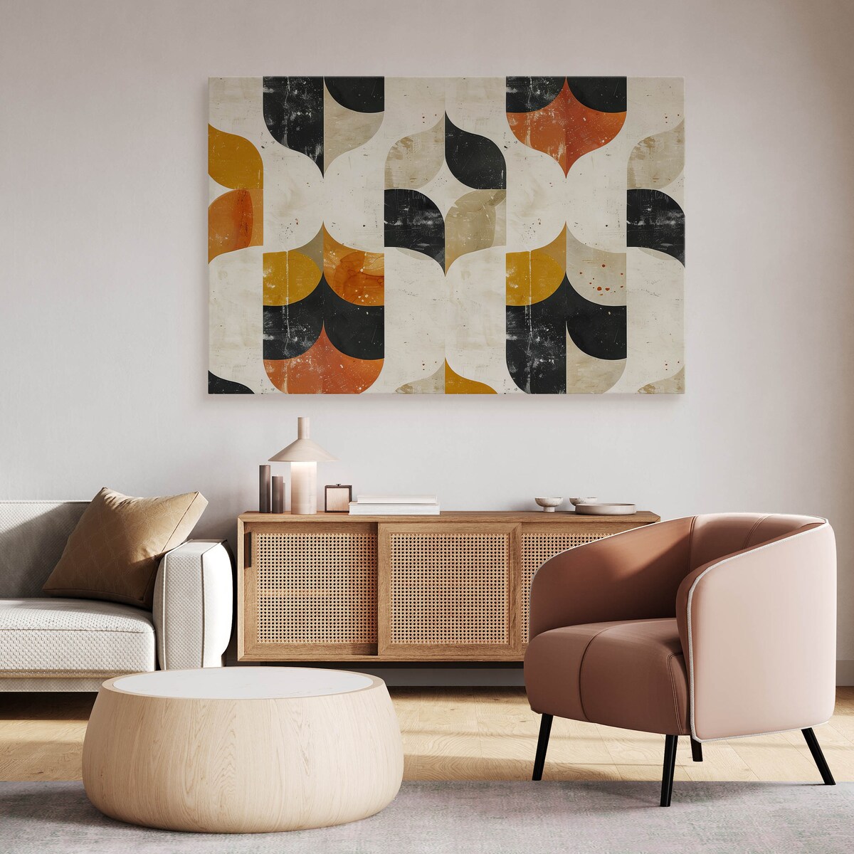 Obraz Na Płótnie Kolorowe Kształty Abstrakcja Ornamenty Styl Boho 120x80cm