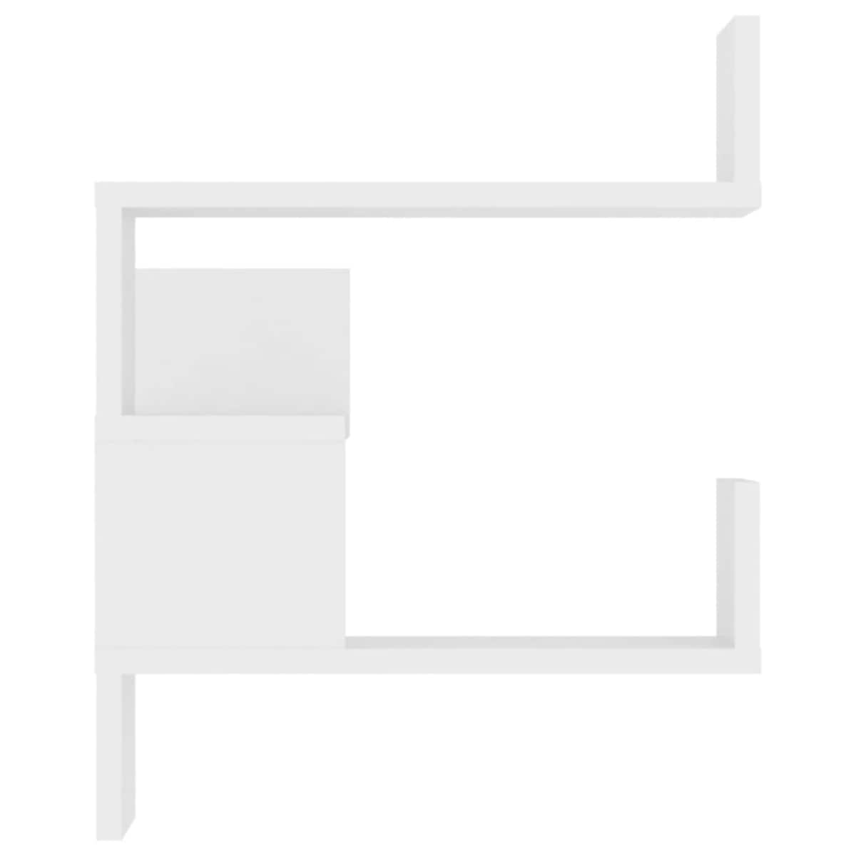 vidaXL Narożna półka ścienna, biała, 40x40x50 cm