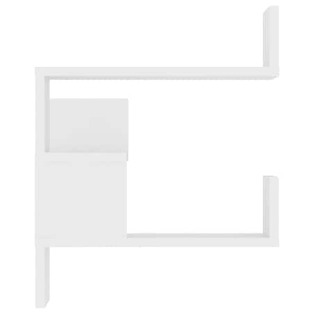 vidaXL Narożna półka ścienna, biała, 40x40x50 cm