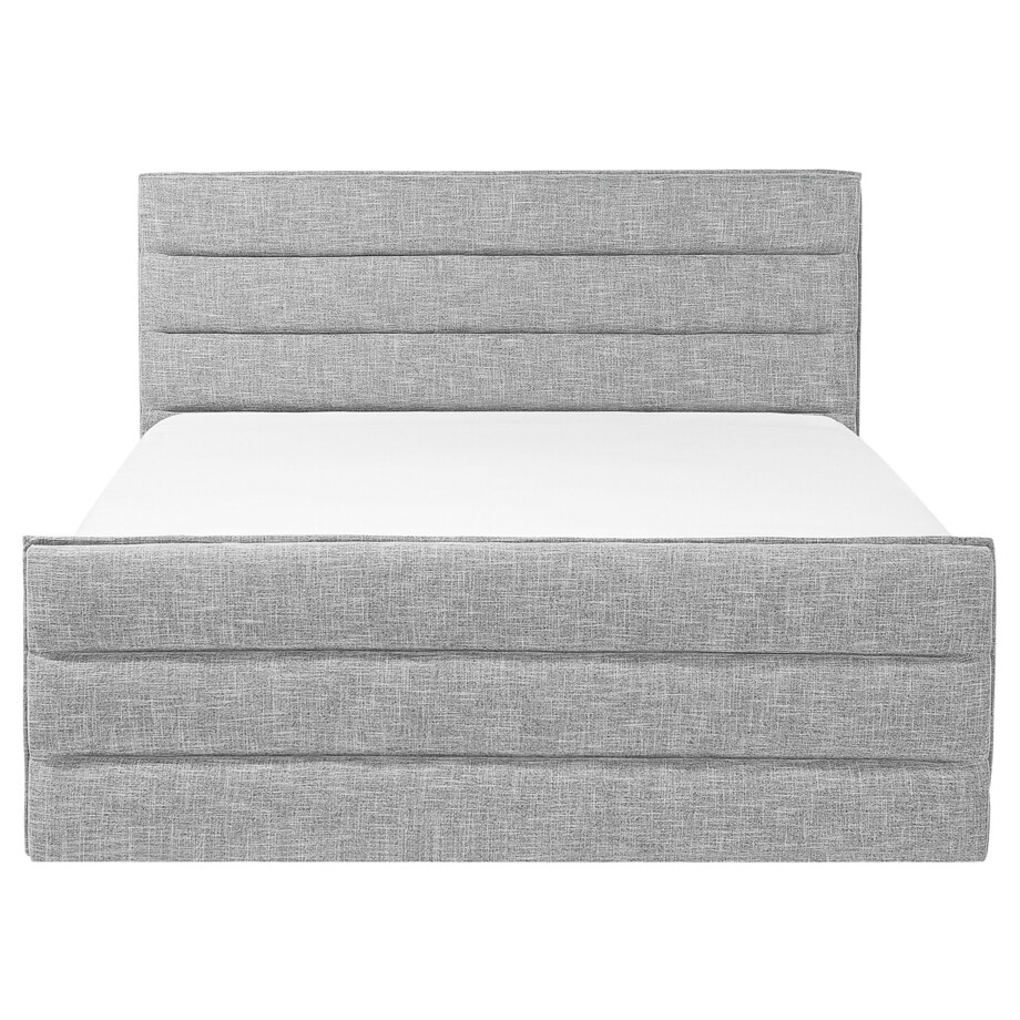 Łóżko tapicerowane 160 x 200 cm szare VALBONNE