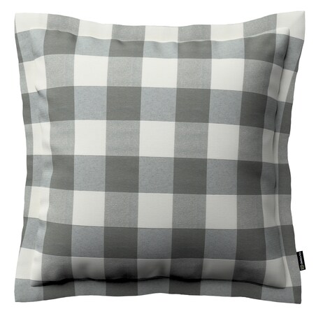 Poszewka Mona na poduszkę 45x45 szaro-biała krata (5,5x5,5cm)