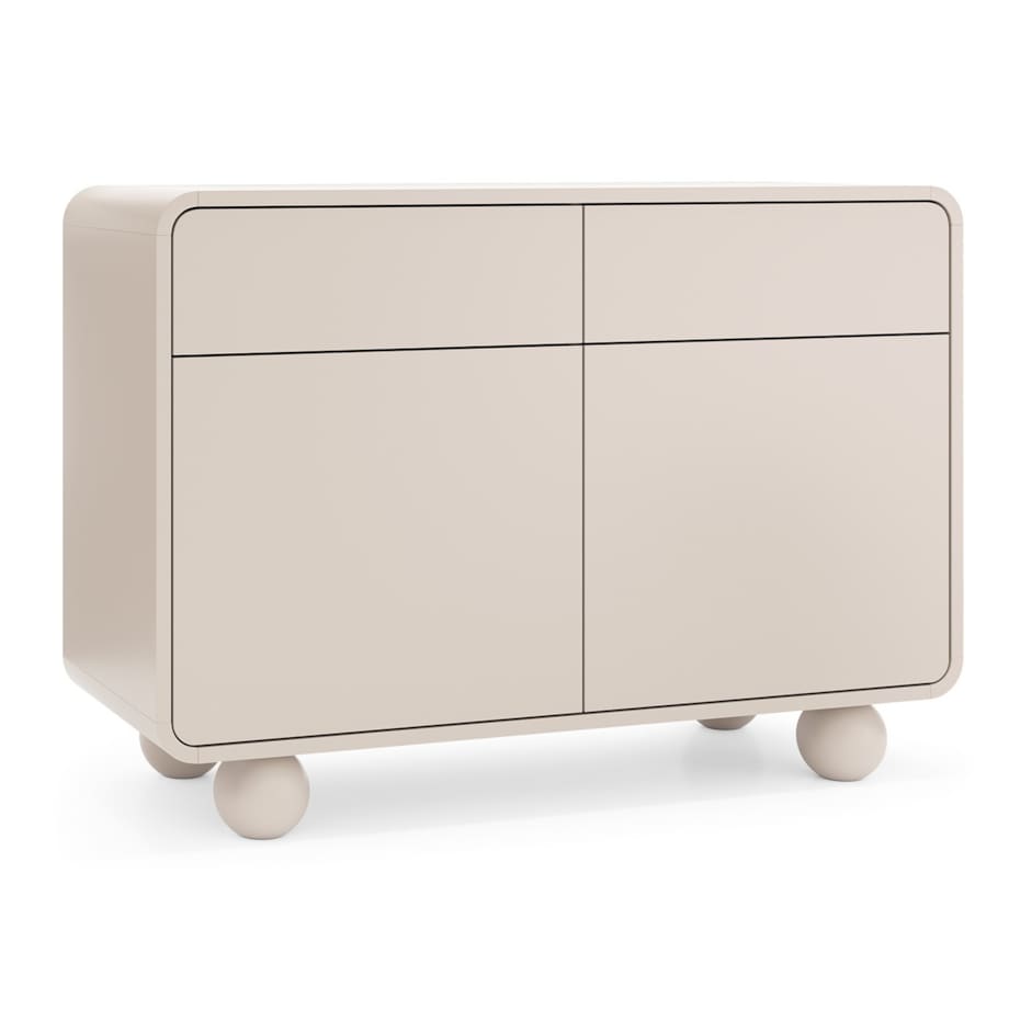 Komoda 108 ALBI w kolorze kaszmirowym na okrągłych nóżkach