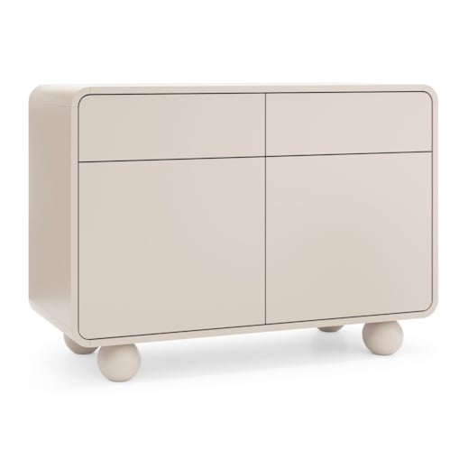 Komoda 108 ALBI w kolorze kaszmirowym na okrągłych nóżkach