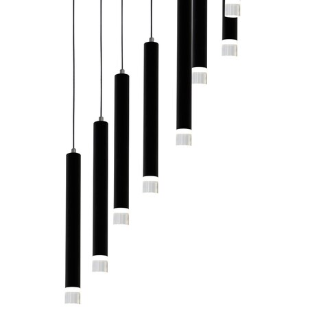 Wisząca LAMPA industrialna CARBON ML6161 Milagro metalowa OPRAWA kaskada LED 12W 4000K ZWIS loftowy czarny