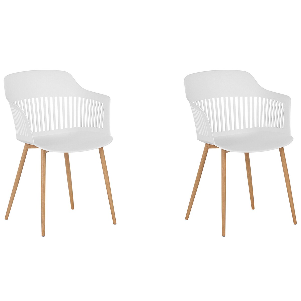 Zestaw 2 krzeseł do jadalni biały BERECA