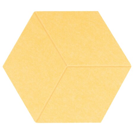 Zestaw 2 szt panel filcowy Felly 40x46 cm płytka heksagon żółty