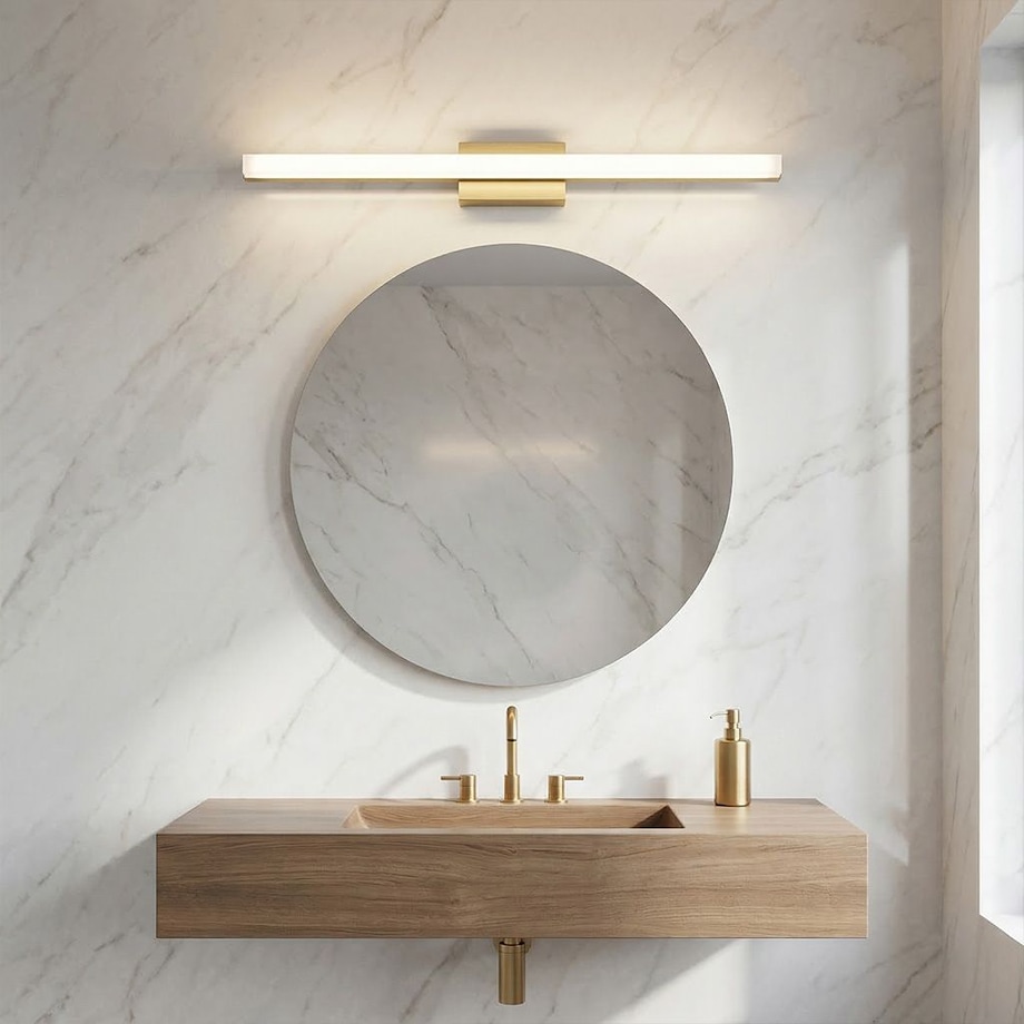 Kinkiet App1853-1W 80Cm Led Złoty Szczotkowany, Metal, Tworzywo Sztuczne