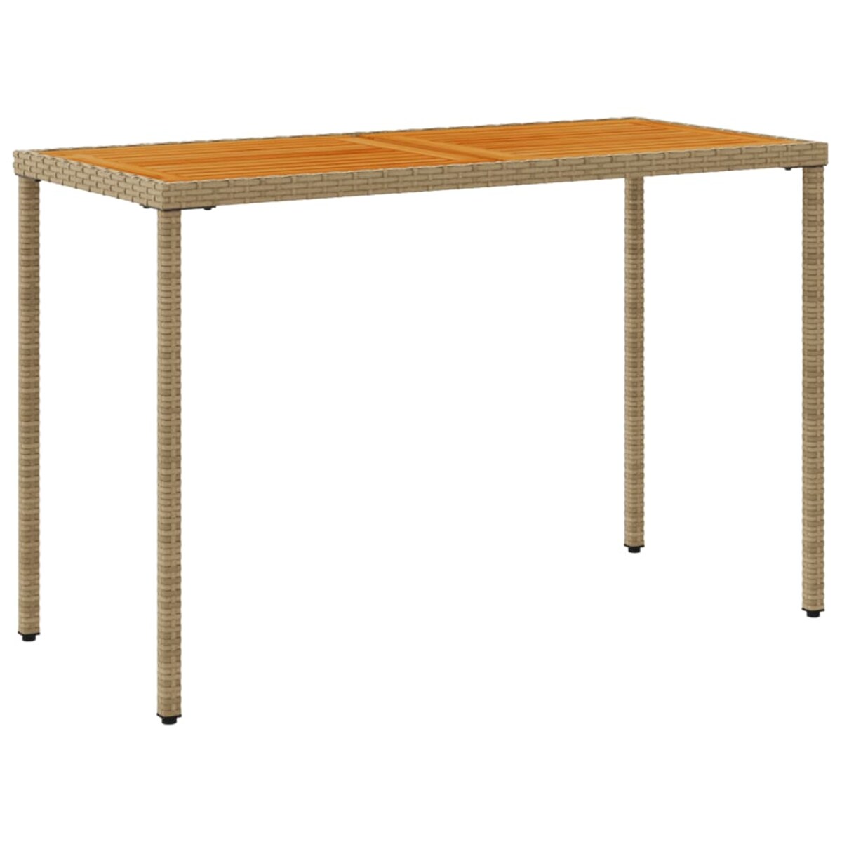 vidaXL Stół ogrodowy z akacjowym blatem, beżowy, 115x54x74 cm