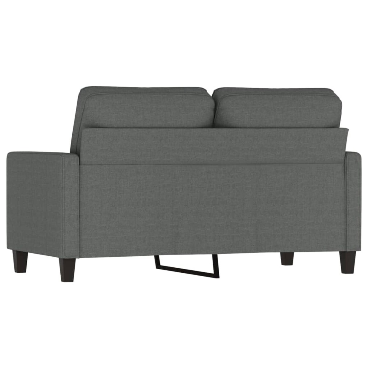 vidaXL Sofa 2-osobowa, ciemnoszara, 120 cm, tapicerowana tkaniną