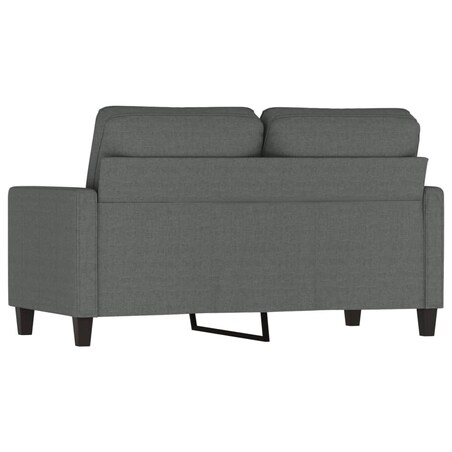 vidaXL Sofa 2-osobowa, ciemnoszara, 120 cm, tapicerowana tkaniną