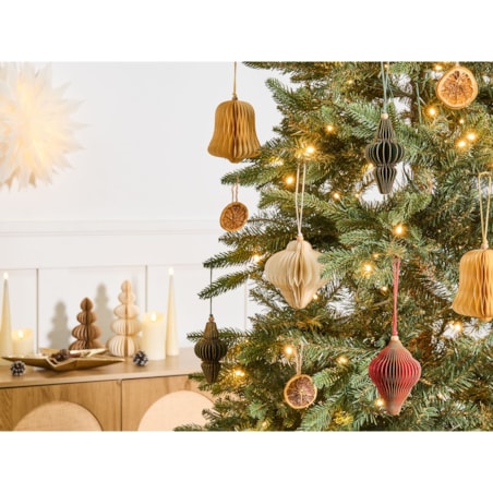 Zestaw 20 ozdób choinkowych MALSELVA Papier Kolorowy