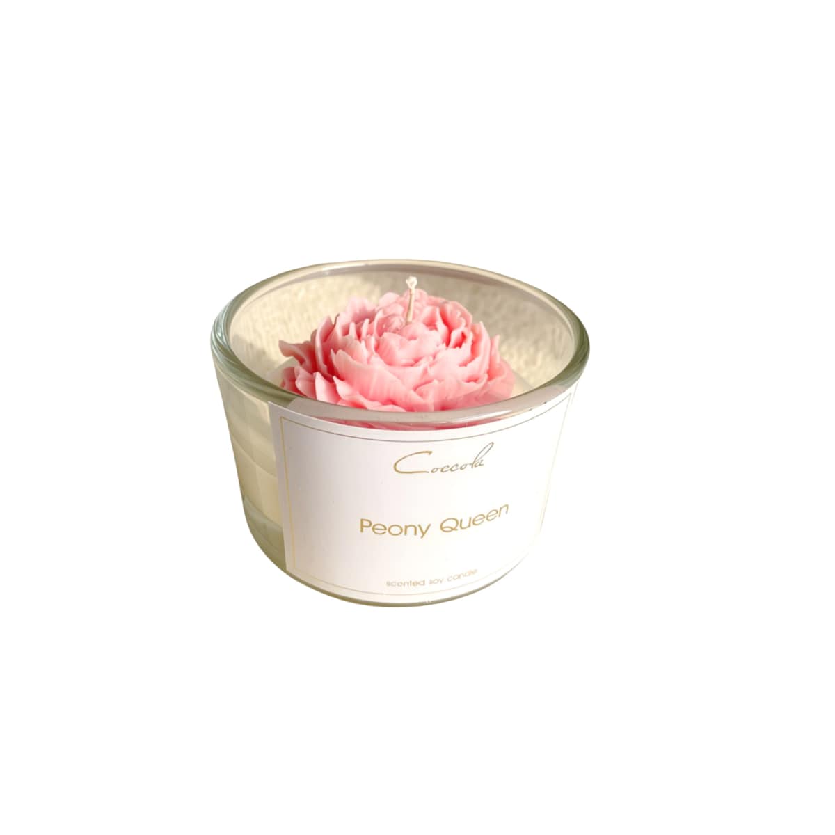 Peony Queen- 80 gram ekologiczna naturalna świeca sojowa ozdobna piwonia peonia (dostępne inne zapachy)