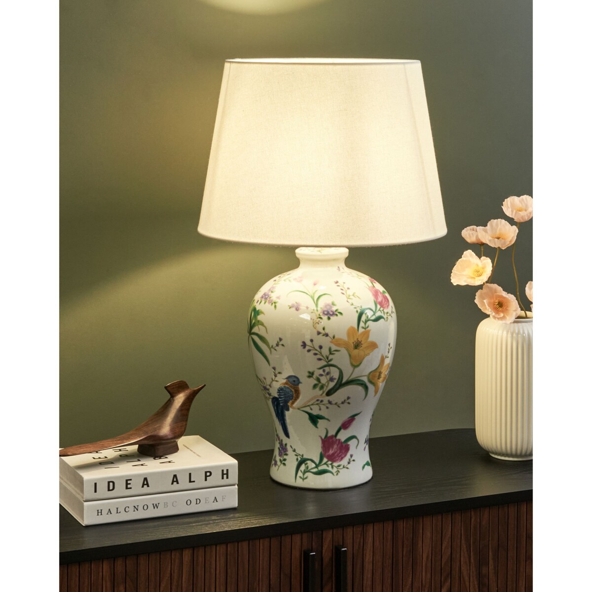 Lampa stołowa FEBROS Porcelana Biały