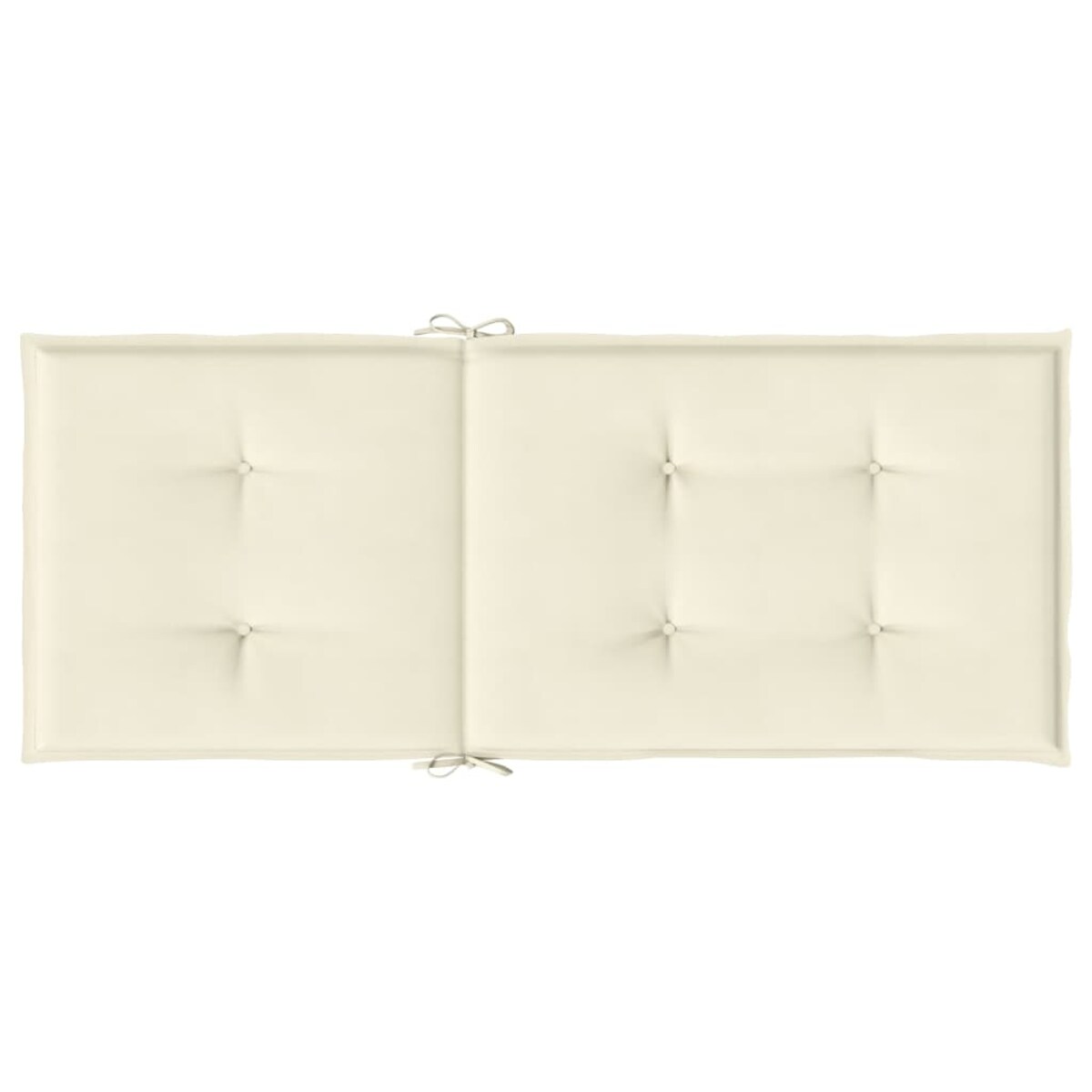 vidaXL Poduszki na krzesła ogrodowe, 2 szt., kremowe, 120x50x3 cm