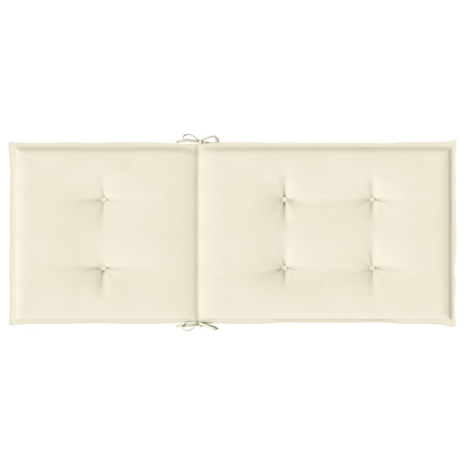 vidaXL Poduszki na krzesła ogrodowe, 2 szt., kremowe, 120x50x3 cm