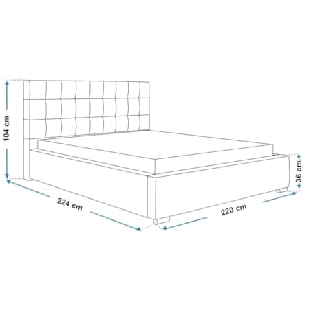 Łóżko do sypialni 200x200 BEN 2- różowe