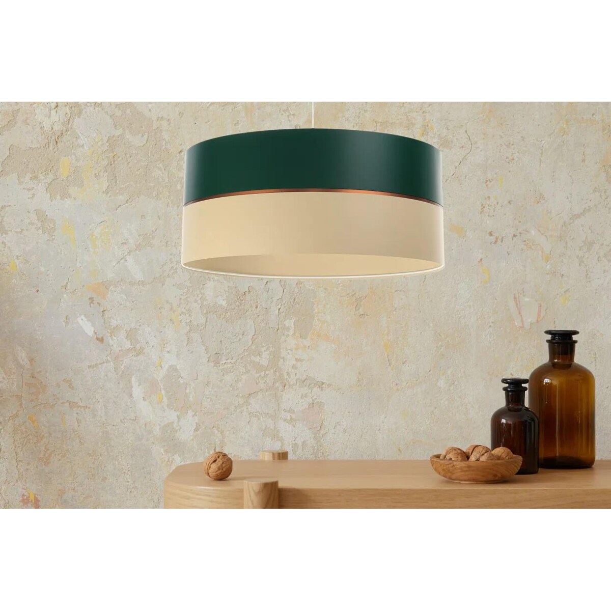 Lampa wisząca SIMPLY GLAMOUR 60 zielona/kremowa