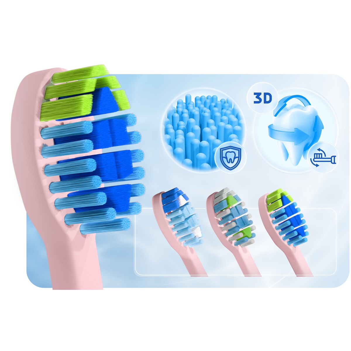 Szczoteczka soniczna do zębów Berdsen Galaxy różowa + etui 322002