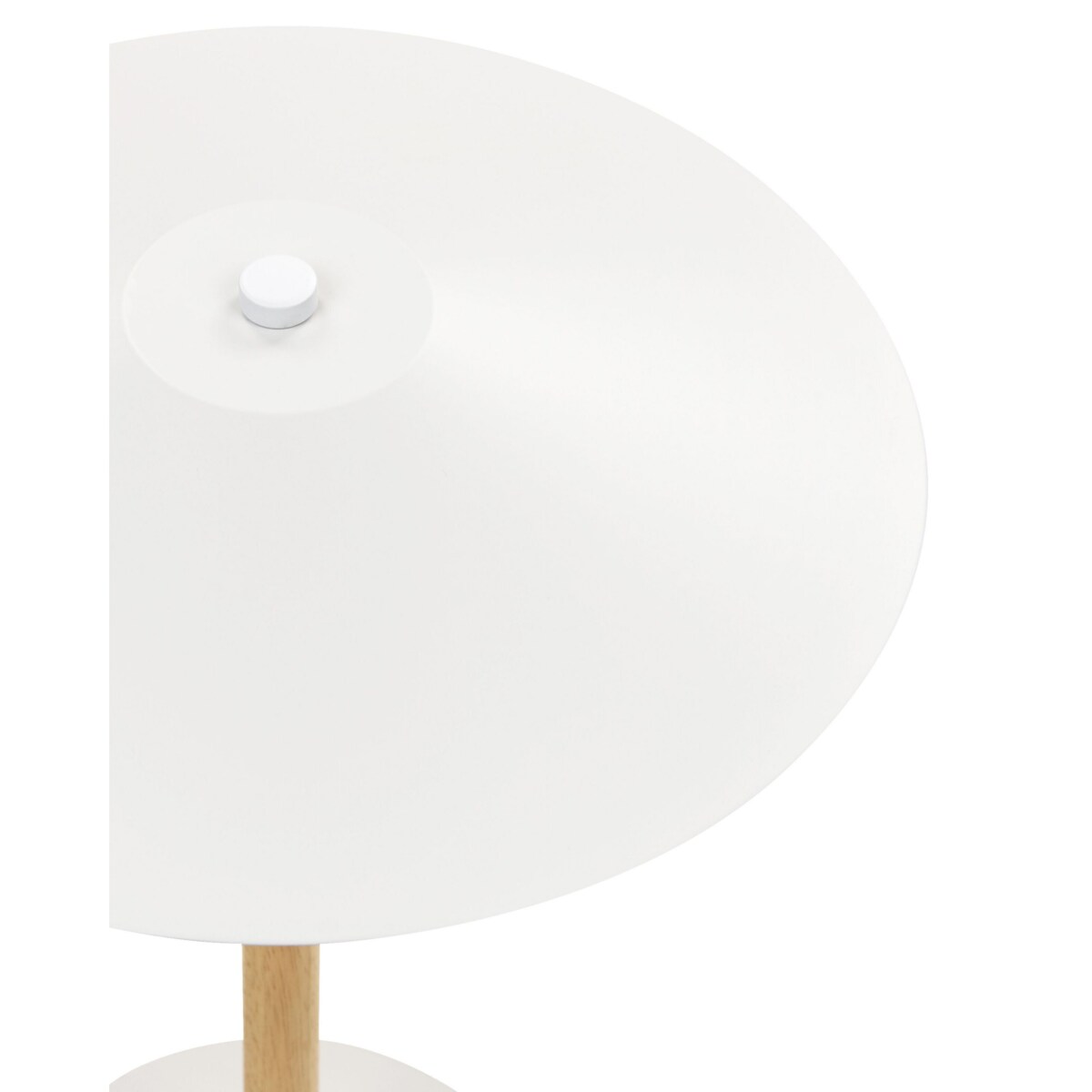 Lampa stołowa drewniana biała MOPPY