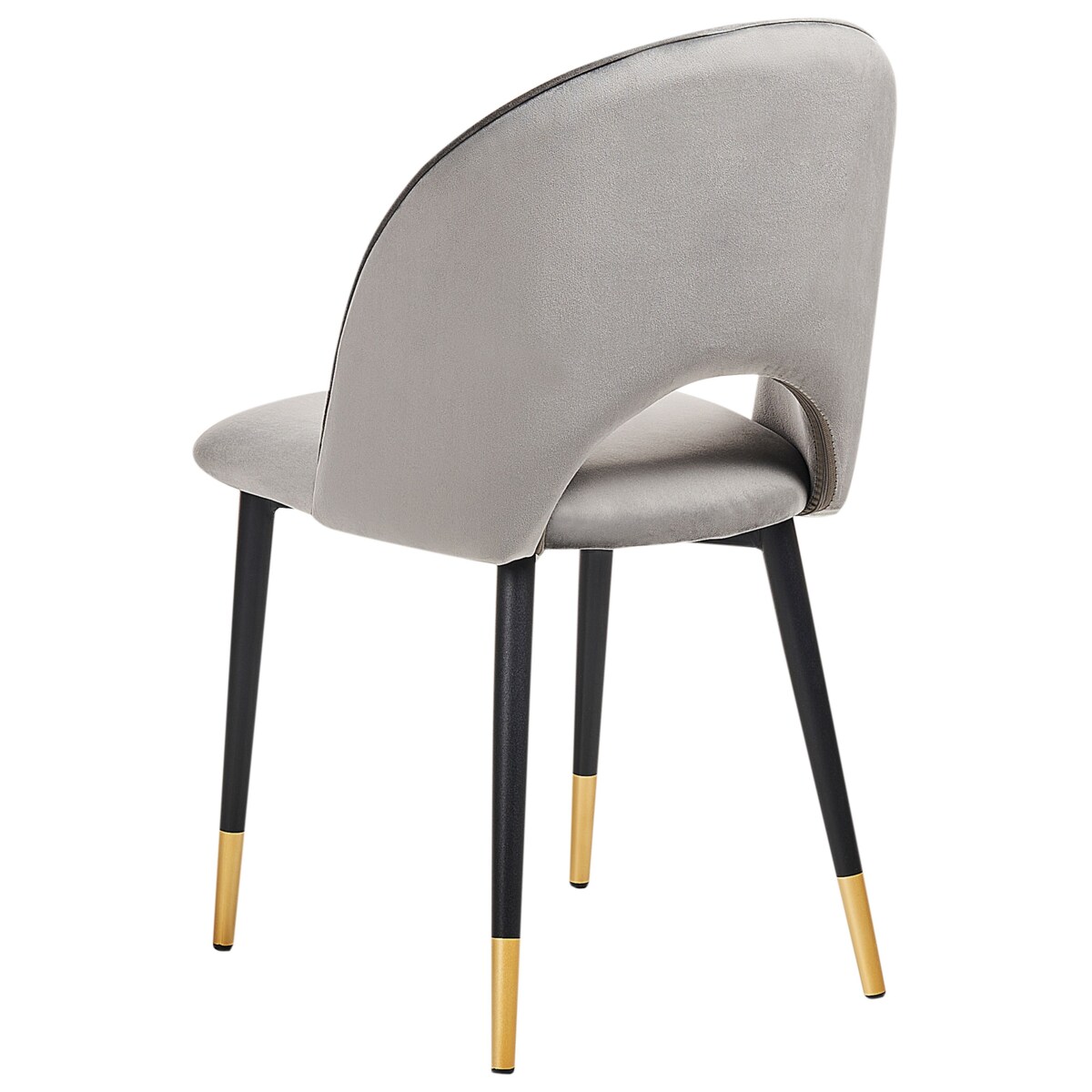 Zestaw 2 krzeseł do jadalni MAGALIA Welur Szary