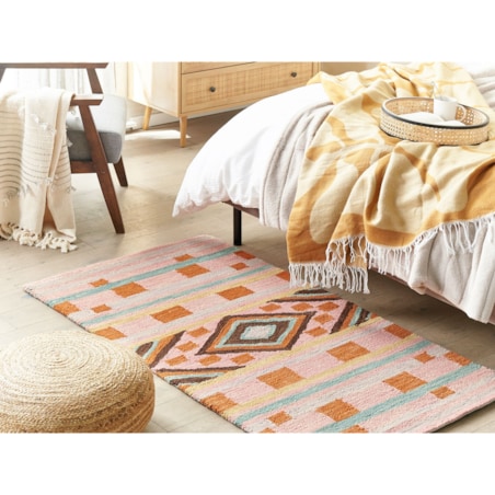 Dywan wełniany 80 x 150 cm wielokolorowy YOMRA