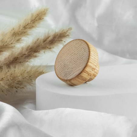 Gałka meblowa drewniana uchwyt do mebli szafek szuflad okrągły dąb