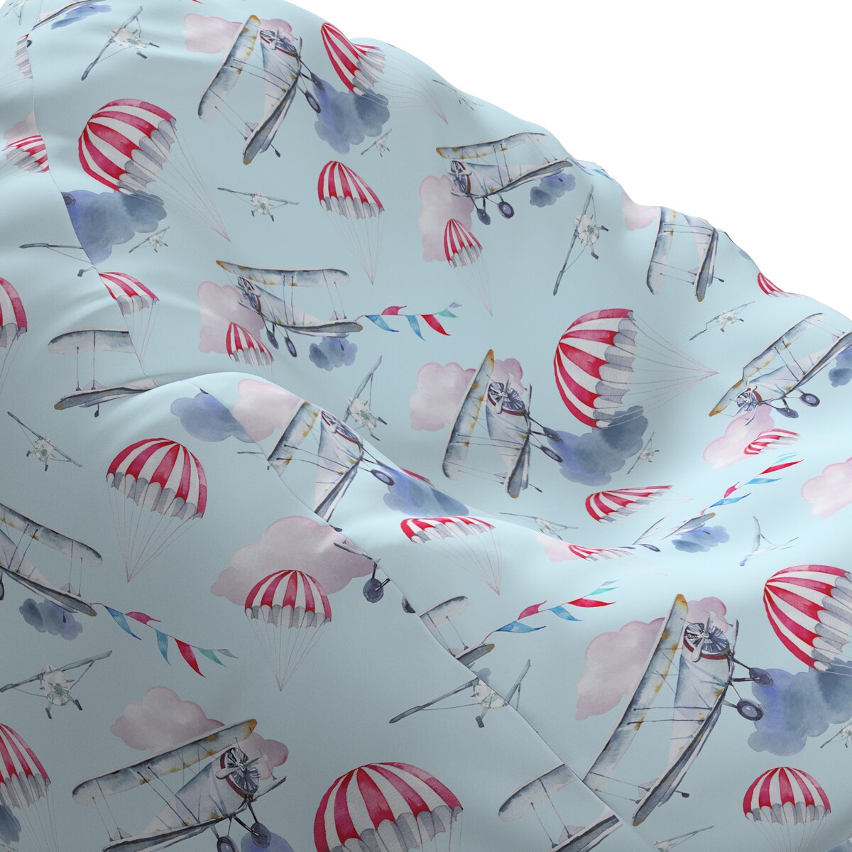 Worek do siedzenia Bowli, niebiesko-różowy, Ø60 x 105 cm, Magic Collection