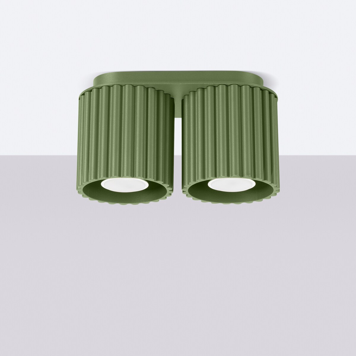 Plafon AURA 2 zielony oliwkowy GU10