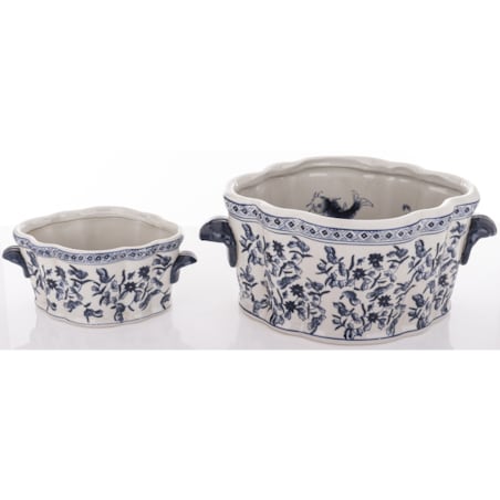 Osłonka 2 szt. ceramiczna 14,5x32x22 i 9,5x21x14 cm GHARA-VI podłużne