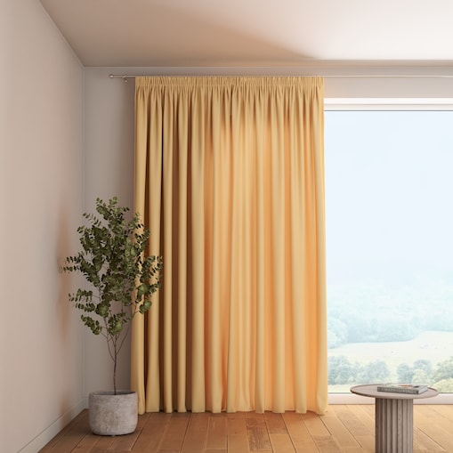 Zasłona na taśmie marszczącej 1 szt. 130x260 złoty z połyskiem