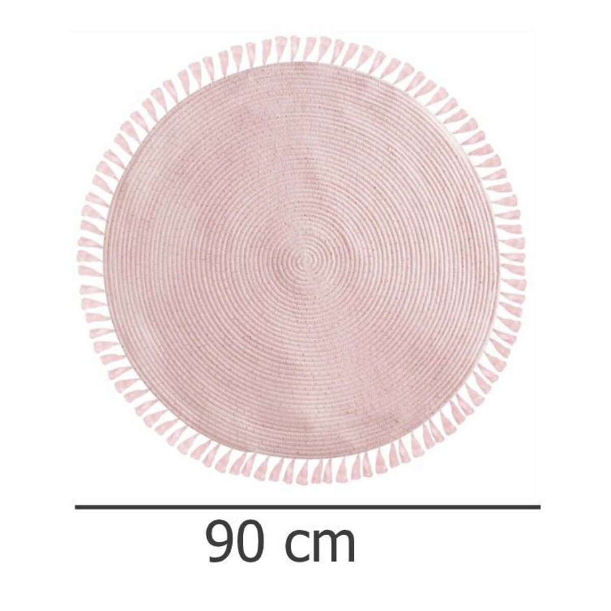 Okrągły dywan dekoracyjny Lurex, Ø 90 cm z frędzlami