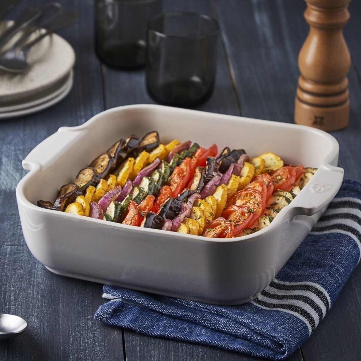 Naczynie ŻAROODPORNE do ZAPIEKANIA Prostokątne 32 cm Peugeot do piekarnika APPOLIA Ecru