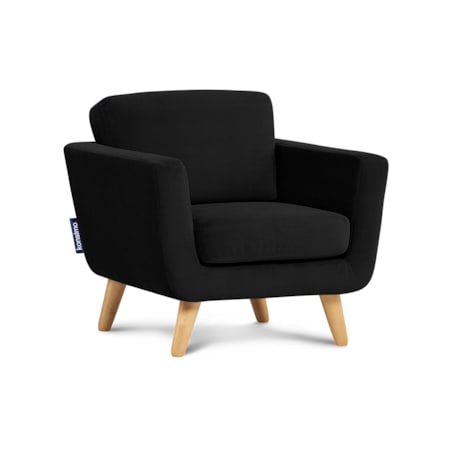 KONSIMO TAGIO Czarny fotel skandynawski