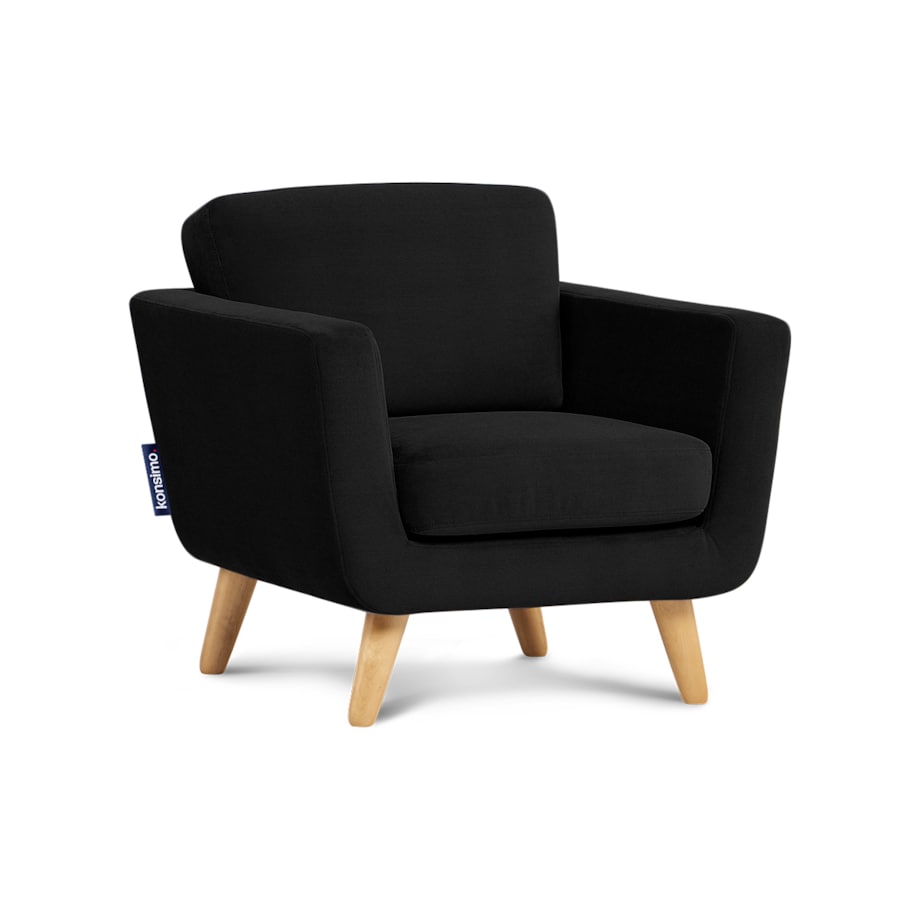 KONSIMO TAGIO Czarny fotel skandynawski