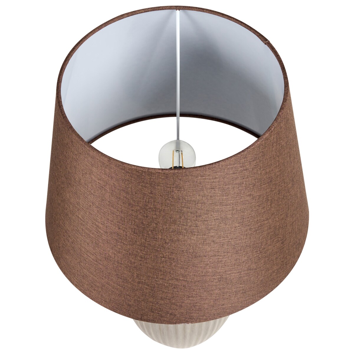 Lampa stołowa FERGUS Ceramika Brązowy