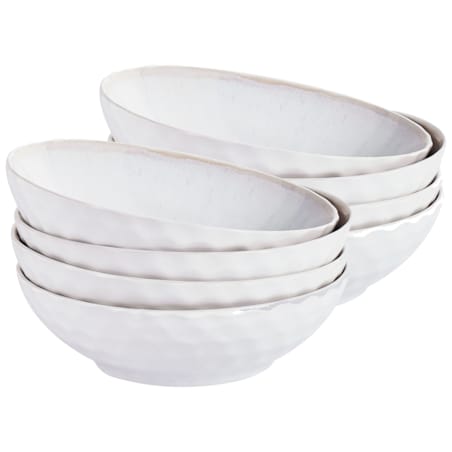 Zestaw 8 głębokich talerzy SESAME Kamionka Jasnoszary