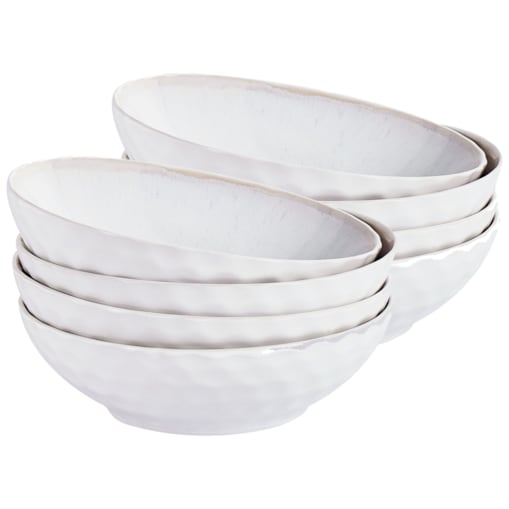 Zestaw 8 głębokich talerzy SESAME Kamionka Jasnoszary