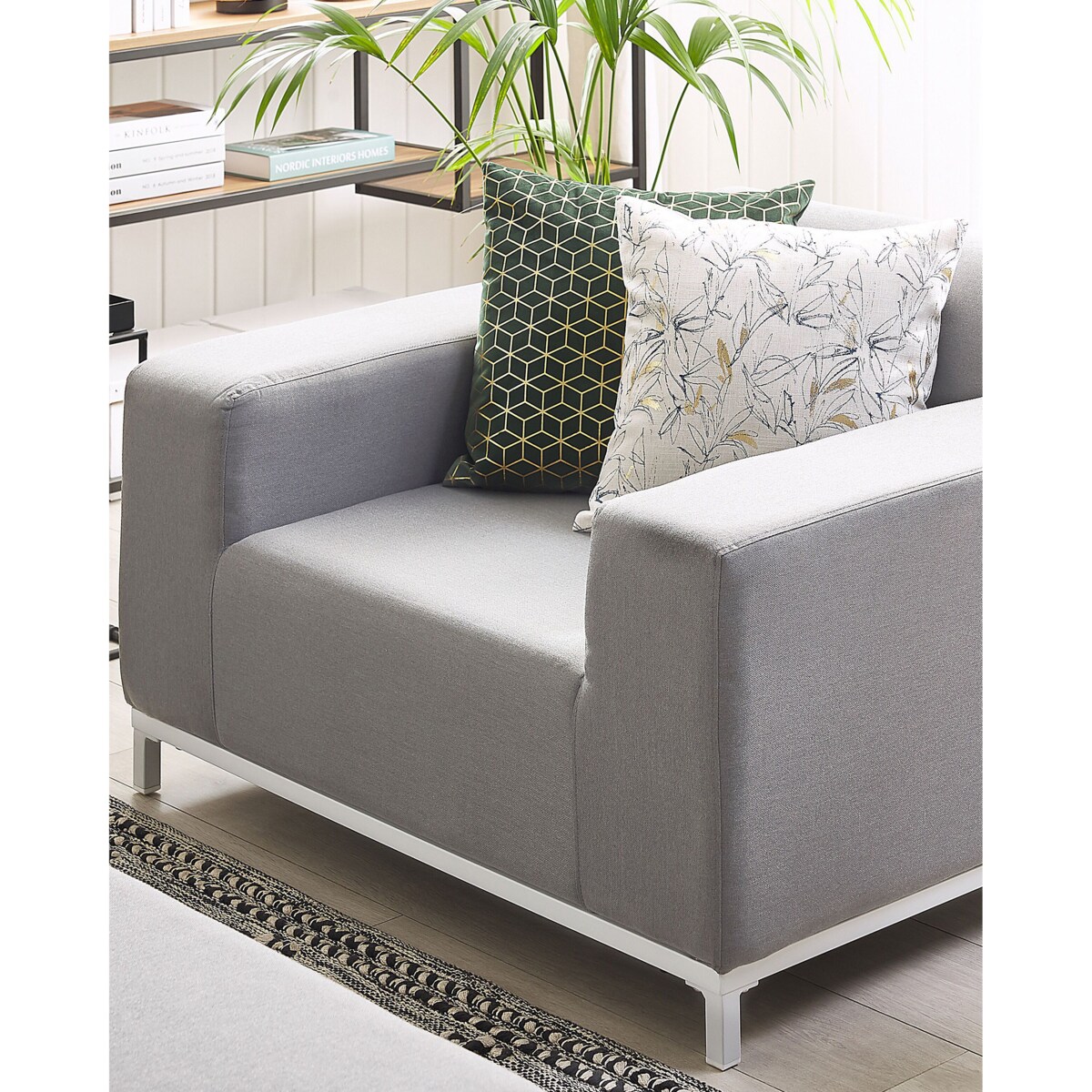 Zestaw 2 foteli ogrodowych jasnoszary z białym ROVIGO