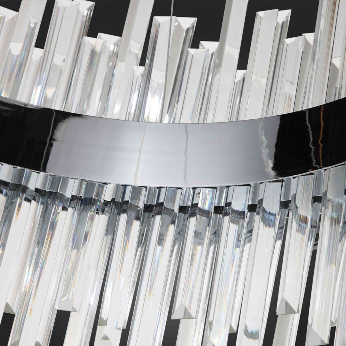 Lampa sufitowa wisząca kryształowa LED APP1516-CP60 chome