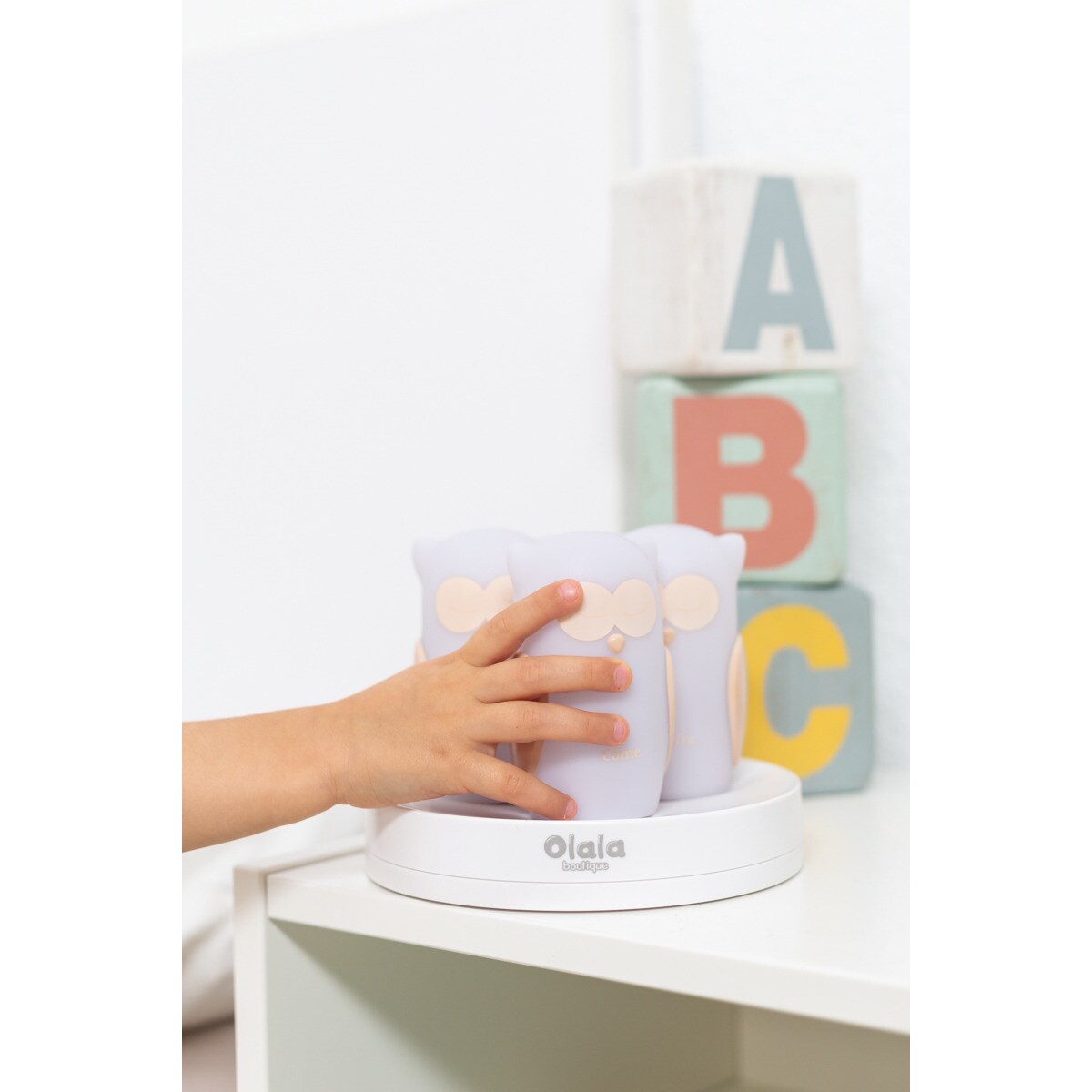 Zestaw 3 lampek nocnych LED - Ścieżka światła OLALA - Sowy