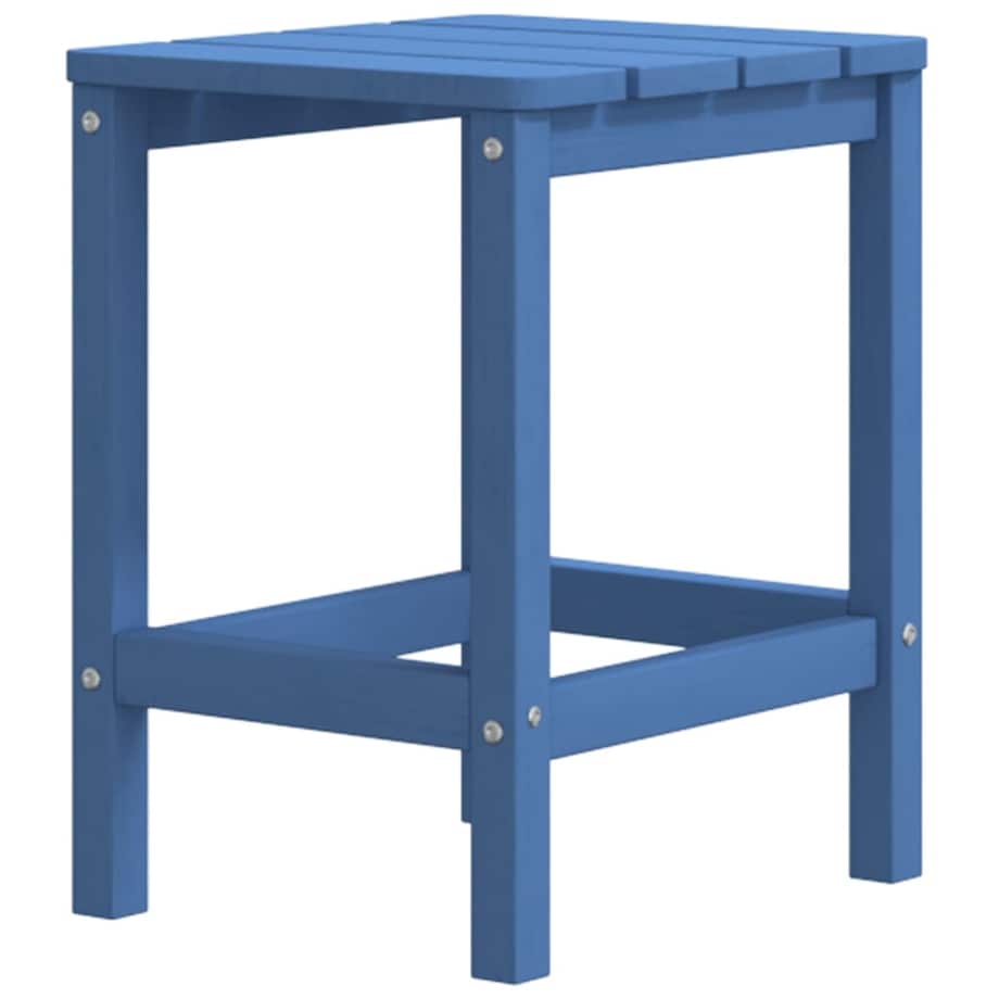 vidaXL Stolik ogrodowy Adirondack, morski błękit, 38x38x46 cm, HDPE