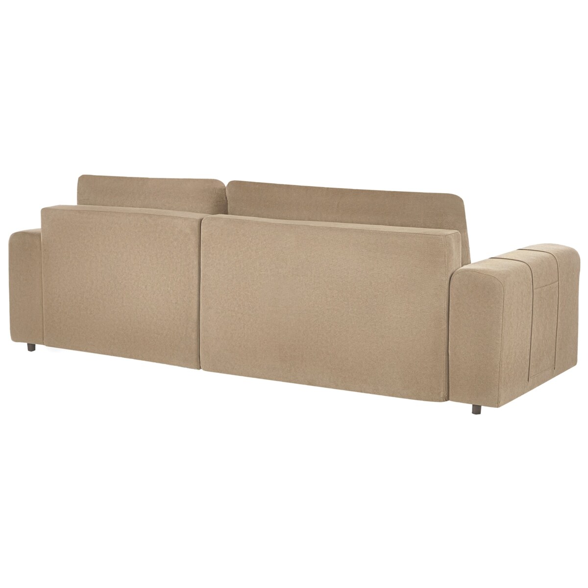 Narożnik rozkładany lewostronny 3-osobowy z pojemnikiem brązowy INNVIK