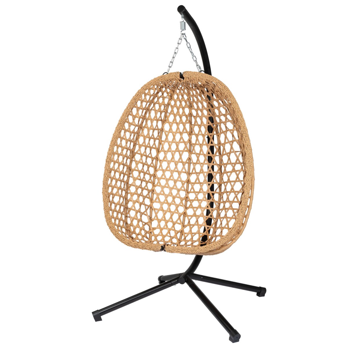 Fotel wiszący styl boho kokon ogrodowy składany poduszki FUNFIT GARDEN