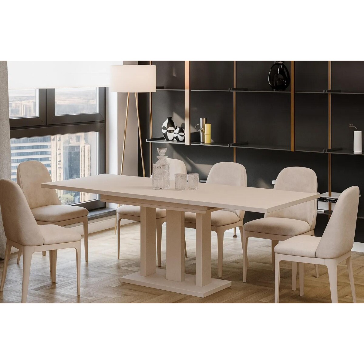 Stół rozkładany APPIA 130(210)x80 kaszmirowy