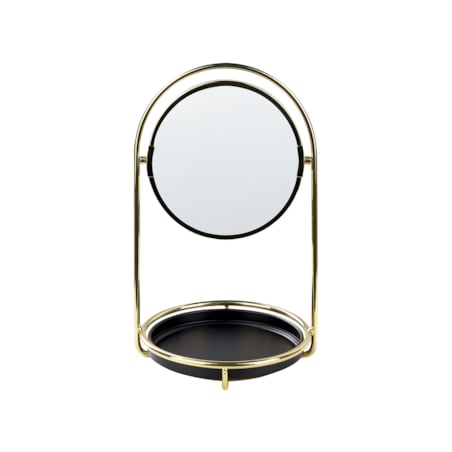 Lusterko kosmetyczne ø 15 cm złote INDRE